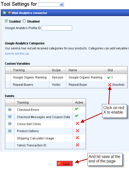 Monitus Tools Settings